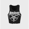 Kollyy Punk Black Graphic Totem Halloween Top Tank Top & Cami