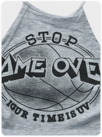 Kollyy Street Gray Graphic Backless Design Halter Top Tank Top & Cami 3 Kollyy Street Gray Graphic Backless Design Halter Top Tank Top & Cami - Image 3