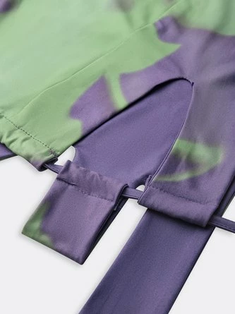 Kollyy Green Tie Dye Cut Out Top Tank Top & Cami 2 Kollyy Green Tie Dye Cut Out Top Tank Top & Cami - Image 2