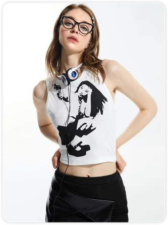 Kollyy Y2K White Figure Back To School Top Tank Top & Cami 3 Kollyy Y2K White Figure Back To School Top Tank Top & Cami - Image 3