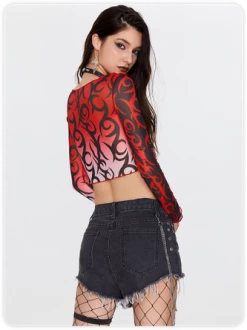 Kollyy Street Red Top T-Shirt -Tops Sales d1262030005ccc6a8bd4243306b426d5