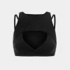 Kollyy Edgy Black Cut Out Cyberpunk Top Tank Top & Cami