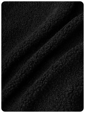 Kollyy Street Black Color Block Sherpa Top Outwear 3 Kollyy Street Black Color Block Sherpa Top Outwear - Image 3