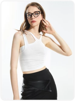 Kollyy Street White Asymmetrical Design Top Tank Top & Cami 14 Kollyy Street White Asymmetrical Design Top Tank Top & Cami -Tops Sales d4e73cb530f3f8958a139f57ec6dfbf2