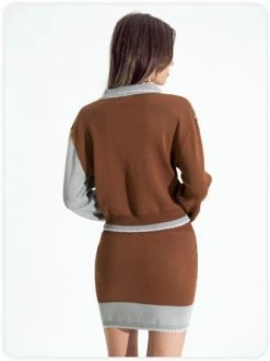 Kollyy Casual Brown Top Sweater -Tops Sales d796561852d1bf0b597ac5ab6dab8f30