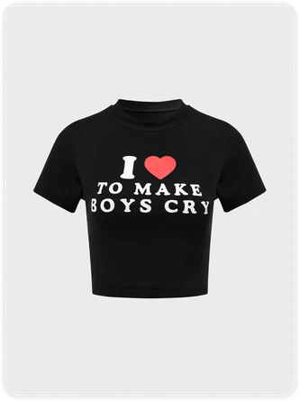 Kollyy Street White Letter Top T-Shirt 7 Kollyy Street White Letter Top T-Shirt - Image 7