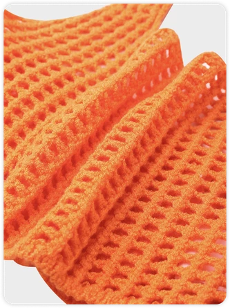 Kollyy Y2K Orange Ripped Knit Party Top Tank Top & Cami 2 Kollyy Y2K Orange Ripped Knit Party Top Tank Top & Cami - Image 2