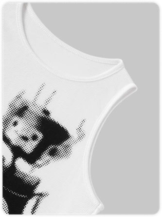 Kollyy Street White Star Top Tank Top & Cami 3 Kollyy Street White Star Top Tank Top & Cami - Image 3