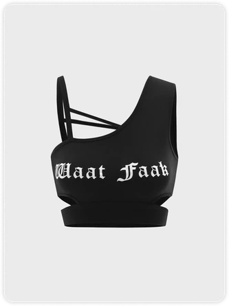 Kollyy Street Black Lace-Up Design Asymmetrical Design Top Tank Top & Cami 1 Kollyy Street Black Lace-Up Design Asymmetrical Design Top Tank Top & Cami