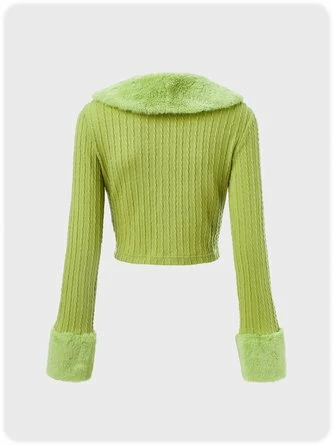Kollyy Sweet Green Top Sweater 2 Kollyy Sweet Green Top Sweater - Image 2