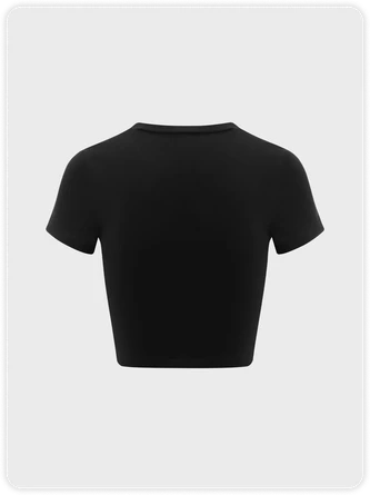 Kollyy Street Black Letter Top T-Shirt 4 Kollyy Street Black Letter Top T-Shirt - Image 4