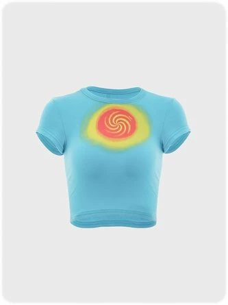 Kollyy Casual Blue Top T-Shirt 1 Kollyy Casual Blue Top T-Shirt