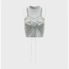 Kollyy Gray Tiered Design Top Tank Top & Cami