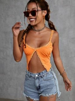 Kollyy Orange Top Tank Top & Cami -Tops Sales de7d62962c28cf938824c6c01708bae4