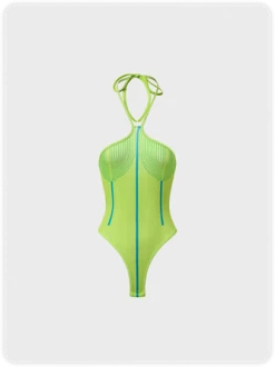 Kollyy Street Green Top Bodysuit