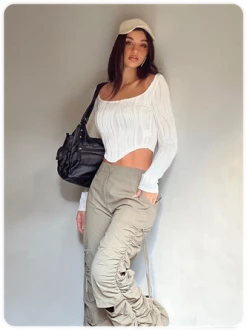 Kollyy Street White Irregular Texture Top T-Shirt 9 Kollyy Street White Irregular Texture Top T-Shirt -Tops Sales e0104b3f11408729060136804e23bcc9