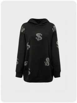 Kollyy Street Black Top Hoodie & Sweatshirt