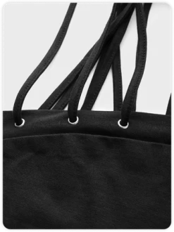 Kollyy Edgy Black Asymmetrical Design Lace Up Top Tank Top & Cami 6 Kollyy Edgy Black Asymmetrical Design Lace Up Top Tank Top & Cami -Tops Sales e20a17d9bc54ae9ddea78fb2304582bf