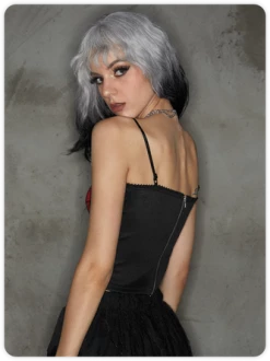 Kollyy Punk Red Mesh Double Layer Halloween Top Tank Top & Cami -Tops Sales e2701897dbf609f67aa75b0728a36426