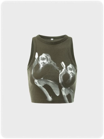 Kollyy Street Green Figure Slim Top Tank Top & Cami 2 Kollyy Street Green Figure Slim Top Tank Top & Cami - Image 2