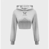 Kollyy Casual Gray Top Hoodie & Sweatshirt