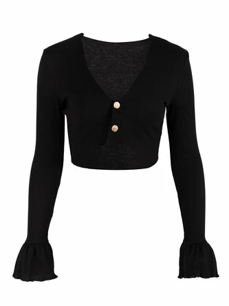 Kollyy Casual Black Top T-Shirt 1 Kollyy Casual Black Top T-Shirt