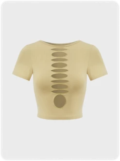 Kollyy Khaki Top T-Shirt