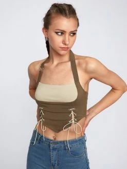 Kollyy Khaki Top Tank Top & Cami 14 Kollyy Khaki Top Tank Top & Cami -Tops Sales e975785ab855c335d4d8505259d4b93c