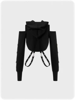 Kollyy Punk Black Cold Shoulder Hooded Metal Halloween Top Hoodie & Sweatshirt 7 Kollyy Punk Black Cold Shoulder Hooded Metal Halloween Top Hoodie & Sweatshirt -Tops Sales ea36791c46c98ba1f4cd58ccf0dd4653