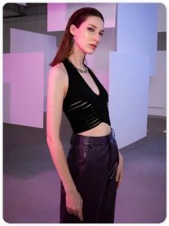 Kollyy Vintage Black Top Tank Top & Cami -Tops Sales ec3a5826c3b72bf6b4111a267274efd9