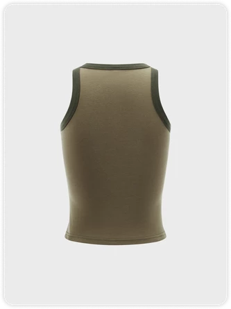 Kollyy Street Army Green Hotfix Rhinestone Letter Top Tank Top & Cami 4 Kollyy Street Army Green Hotfix Rhinestone Letter Top Tank Top & Cami - Image 4