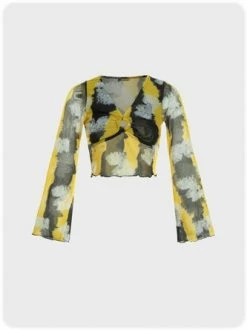 Kollyy Casual Yellow Top T-Shirt