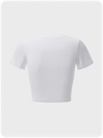 Kollyy Street White Slim Letter Top T-Shirt 4 Kollyy Street White Slim Letter Top T-Shirt - Image 4