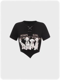 Kollyy Casual Black Top T-Shirt