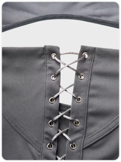 Kollyy Street Gray Mesh Tie Up Top Women Top -Tops Sales f117a0f0865d16dce890ce2ae1f64647