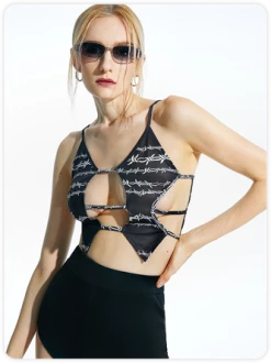 Kollyy Casual Black Top Tank Top & Cami