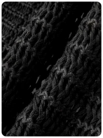 Kollyy Casual Black Cut Out Perkins Collar Top Sweater 6 Kollyy Casual Black Cut Out Perkins Collar Top Sweater - Image 6