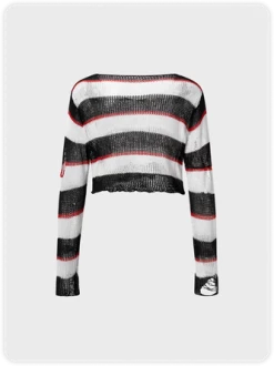 Kollyy Punk Black Cut Out Halloween Top Sweater -Tops Sales f40a0b30c5e33a26eef000e631360a1c