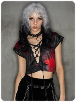 Kollyy Street Black Halloween Top T-Shirt -Tops Sales f4361cf2229c4769cd60a3489a95c908