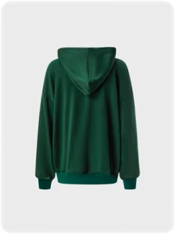 Kollyy Street Green Graphic Cut Out Hooded Top Hoodie & Sweatshirt -Tops Sales f4acdb506a51e1892071612d1e86e335