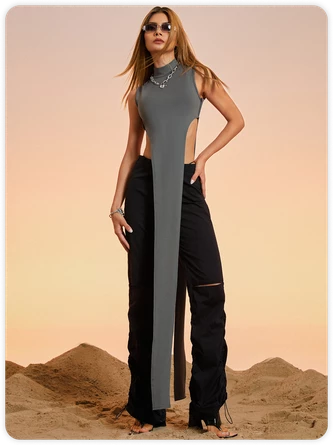 Kollyy Gray Top Tank Top & Cami 3 Kollyy Gray Top Tank Top & Cami - Image 3