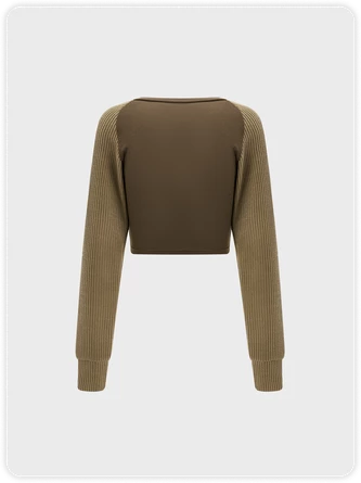 Kollyy Y2K Brown Color Block Top Hoodie & Sweatshirt 4 Kollyy Y2K Brown Color Block Top Hoodie & Sweatshirt - Image 4