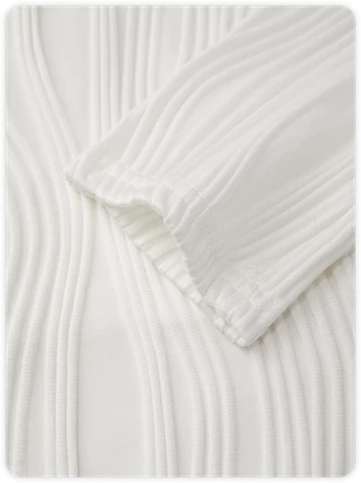 Kollyy Street White Irregular Texture Top T-Shirt 2 Kollyy Street White Irregular Texture Top T-Shirt - Image 2