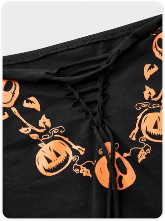 Kollyy Punk Black Graphic Halter Cut Out Halloween Top Tank Top & Cami 6 Kollyy Punk Black Graphic Halter Cut Out Halloween Top Tank Top & Cami - Image 6