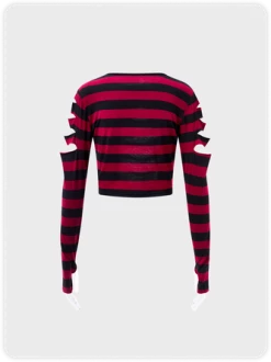 Kollyy Street Red Cut Out Top T-Shirt -Tops Sales fc22f7efbf077d48f08098fdb04ad066