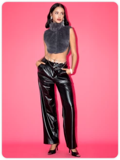 Kollyy Y2K Deep Gray Sherpa Cut Out Top Outwear -Tops Sales fd14d81ee30c3f593300b07f8eee8ec2