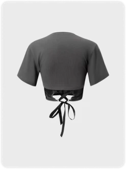 Kollyy Street Gray Graphic Patchwork Mesh Top T-Shirt 11 Kollyy Street Gray Graphic Patchwork Mesh Top T-Shirt -Tops Sales fd59c8a5dbb89622695ba5c99671e6a4