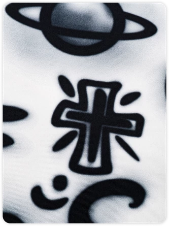 Kollyy Y2K White Graffiti Top T-Shirt 2 Kollyy Y2K White Graffiti Top T-Shirt - Image 2